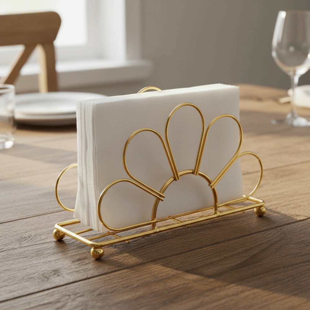 Agar Tissue Culture - Langlebiger Metall-Serviettenhalter Dekorativer Eleganter Tisch-Taschentuchspender Goldener