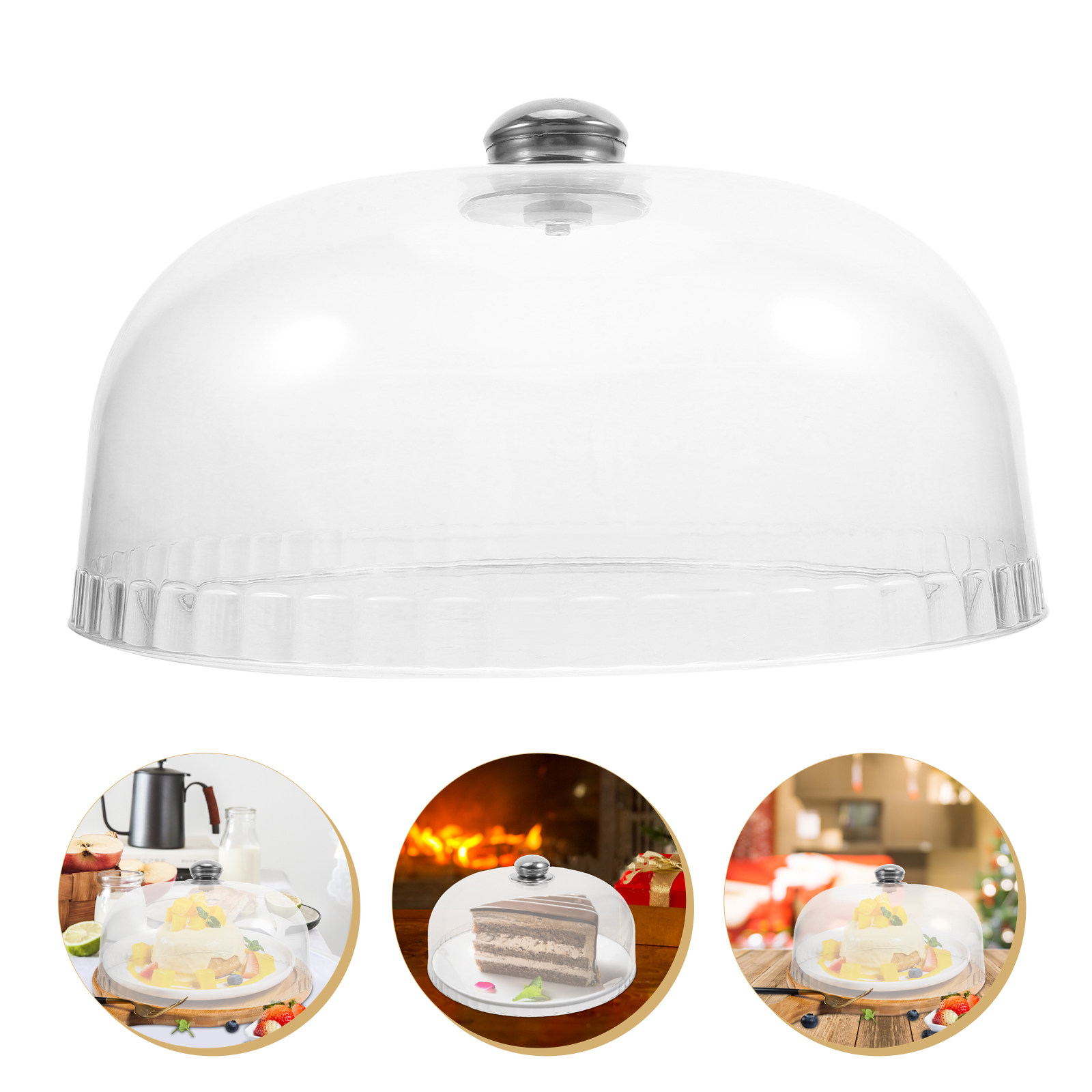 Plastic Dome Clear - Acryl-Lebensmittelabdeckung, Klarer Kuchen-Dom, Deckel Nur für